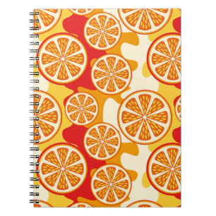 Orange pattern notebook