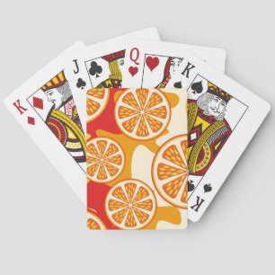 Orange pattern playing cards