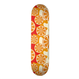 Orange pattern skateboard
