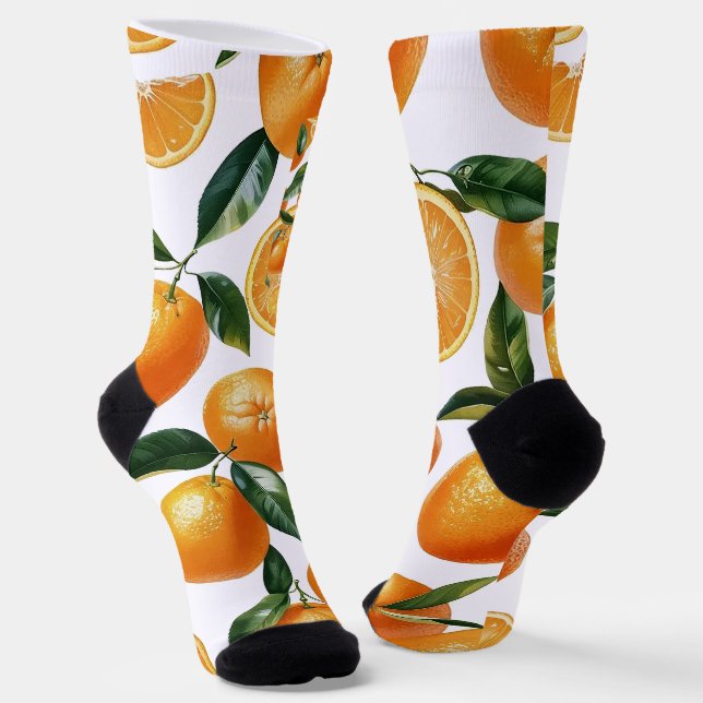 Orange Pattern Socks (Angled)