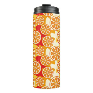 Orange pattern thermal tumbler