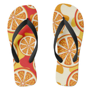 Orange pattern thongs