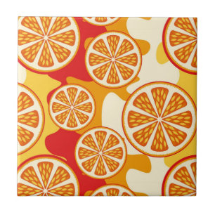Orange pattern tile