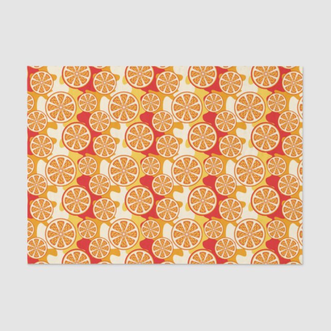 Orange pattern tissue paper (Front)