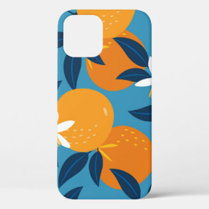 Orange pattern: vintage seamless texture iPhone 12 case