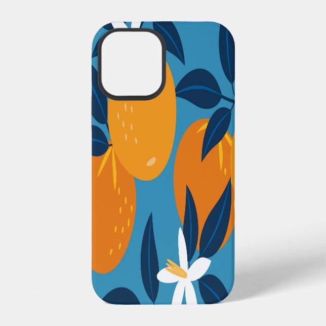 Orange pattern: vintage seamless texture iPhone case (Back)