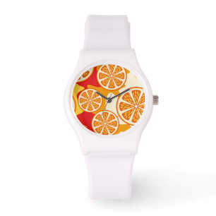 Orange pattern watch