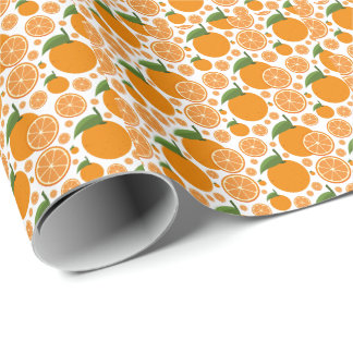 Orange Pattern Wrapping Paper