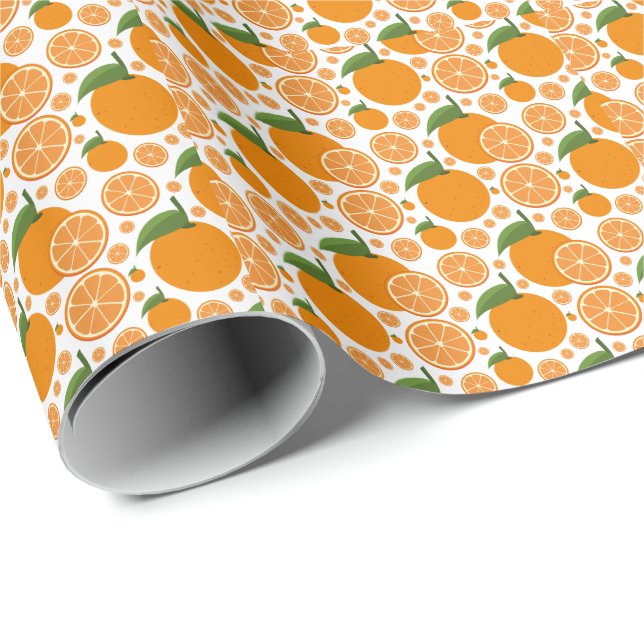 Orange Pattern Wrapping Paper (Roll Corner)