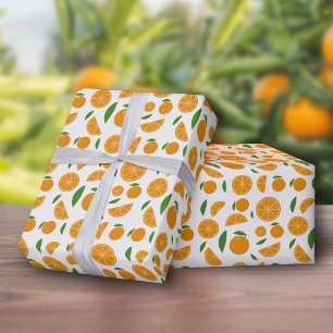 Orange Pattern Wrapping Paper
