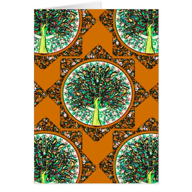 Orange Patterned Tree of Life (Front)