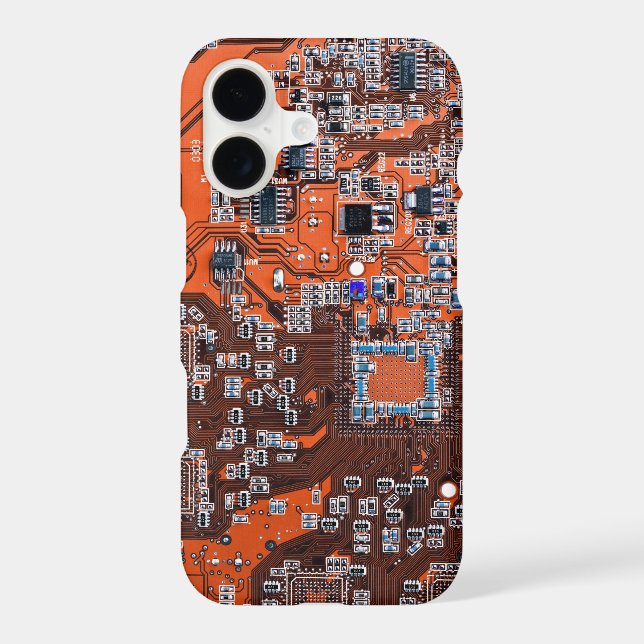 Orange PCB Circuit Board Design for IT Pros (Back)