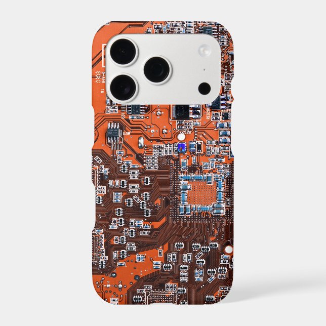 Orange PCB Circuit Board Design for IT Pros (Back)