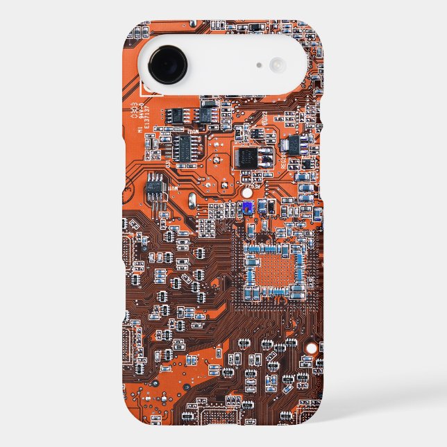 Orange PCB Circuit Board Design for IT Pros (Back)