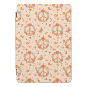 Orange Peace Floral Pattern iPad Pro Cover
