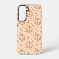 Orange Peace Floral Pattern