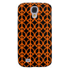 Orange Peace Sign Pattern