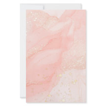 Orange Peach Liquid Marble Glitter Stationery