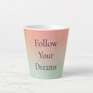 Orange Peach Mint  Latte Mug