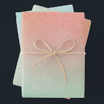 Orange Peach Mint Wedding Wrapping Paper Sheet<br><div class="desc">Orange Peach Mint Wedding or Bridal Shower</div>