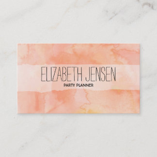 Orange Peach Watercolor Businesscard Business Card