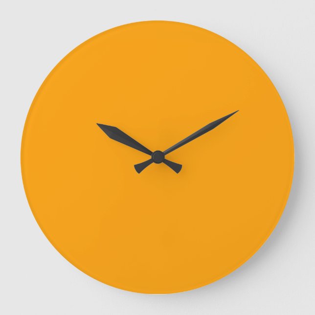 Orange Peel Solid Colour Large Clock (Front)