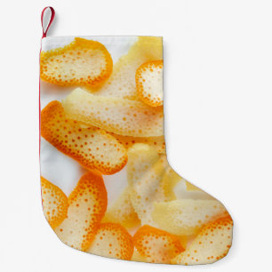 Orange peels small christmas stocking