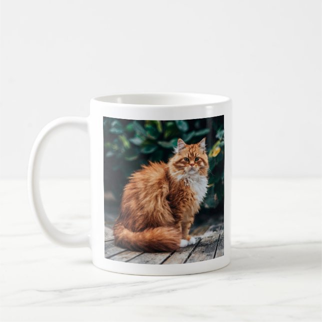Orange Persian Cat Coffee Mug (Left)