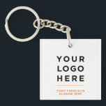Orange Personalised Logo and Text Clear Key Ring<br><div class="desc">Easily personalise this Orange Personalised Logo and Text Clear Keychain with your own company logo and custom text. The keychain can advertise your brand as promotional giveaways,  corporate gifts,  or as gift for your corporate events. No minimum order quantity and no setup fee.</div>