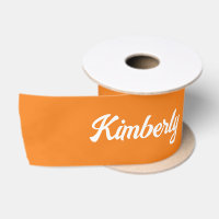 Orange Personalised Script Name School