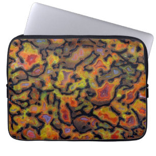 Orange Petrified Dinosaur Bone Laptop Sleeve