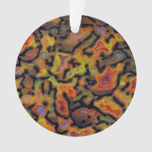 Orange Petrified Dinosaur Bone Ornament