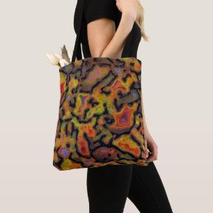 Orange Petrified Dinosaur Bone Tote Bag