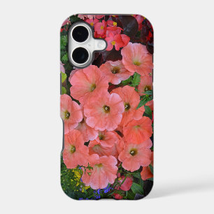 Orange petunia flowers