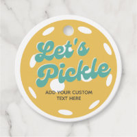 Orange Pickleball Let's Pickle Personalised Text