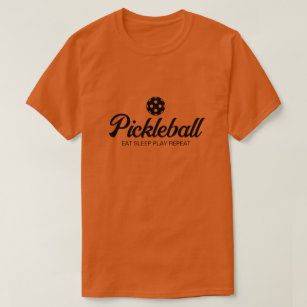 Orange pickleball t shirt for male player