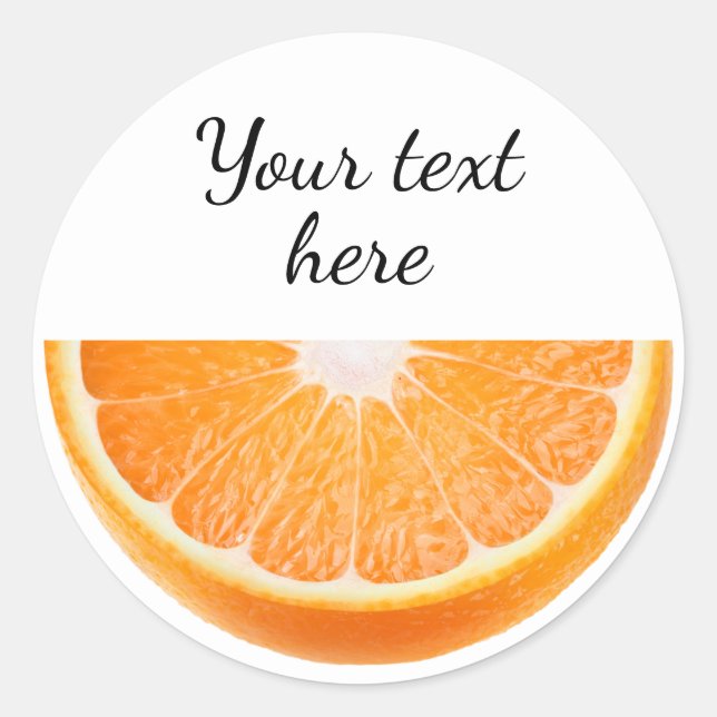 Orange piece classic round sticker (Front)