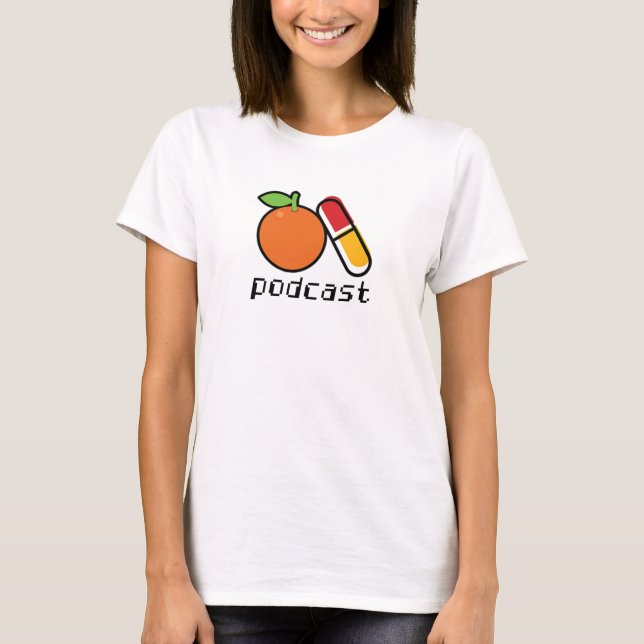 Orange Pill Podcast T-Shirt (Front)