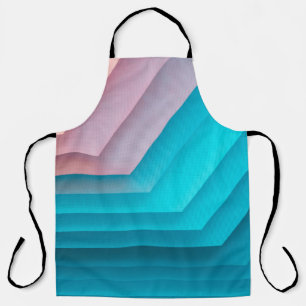 Orange, pink, and teal illustration apron