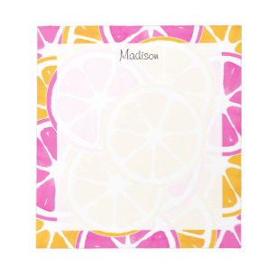 Orange Pink Citrus Slices  Notepad