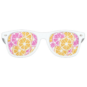 Orange Pink Citrus Slices Retro Sunglasses