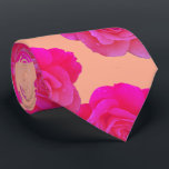 Orange Pink Floral Rose Modern Colourful Bright Tie<br><div class="desc">Designed with cool orange pink floral patterns that makes a great gift or party favour for birthdays,  weddings,  wedding anniversary or any events or celebrations!</div>