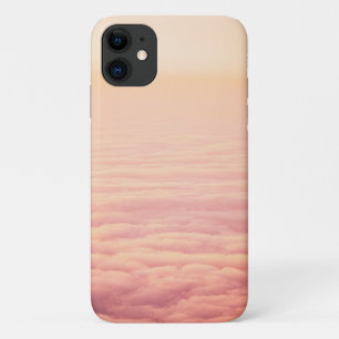Orange Pink Fluffy Clouds Sky iPhone 11 Case