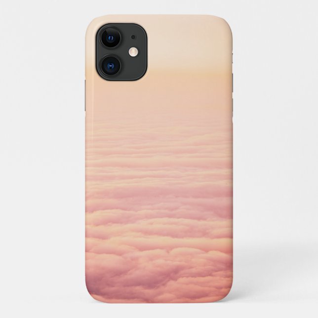 Orange Pink Fluffy Clouds Sky Case-Mate iPhone Case (Back)