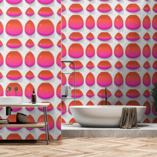 Orange Pink Gradient Glass Droplets Wallpaper