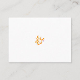 orange, pink illustration Design Place Card
