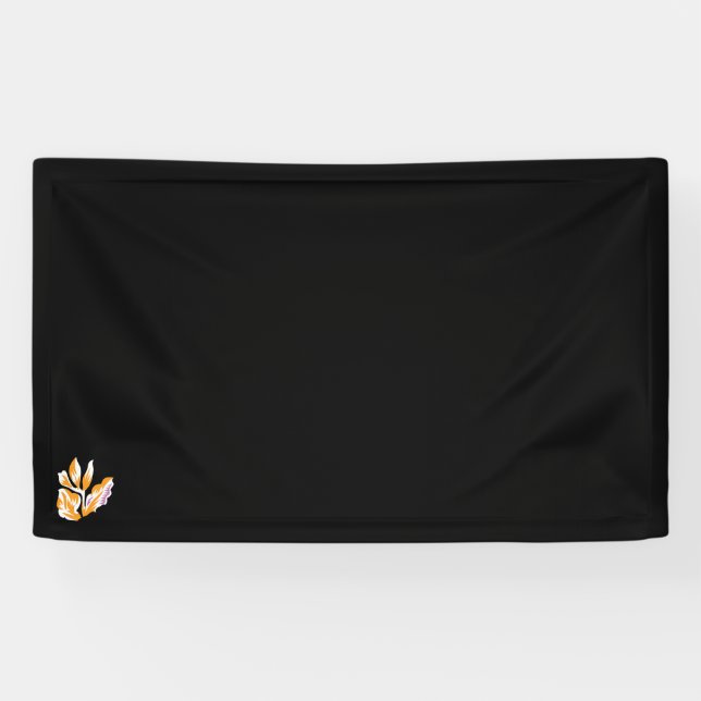 orange, pink illustration Design Vinyl Banner  (Horizontal)