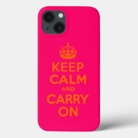 Orange Pink Keep Calm and Carry On