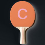 Orange Pink Monogram Initial Modern Custom Colour  Ping Pong Paddle<br><div class="desc">Designed with custom monogram initial text template in pink orange colours! You can change the colours and initials as you want! Makes a great gift or party favour for birthdays,  weddings,  bridal showers,  bachelorette party and more!</div>