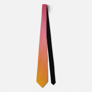 Orange Pink Ombre Gradient Blur Abstract Design Tie